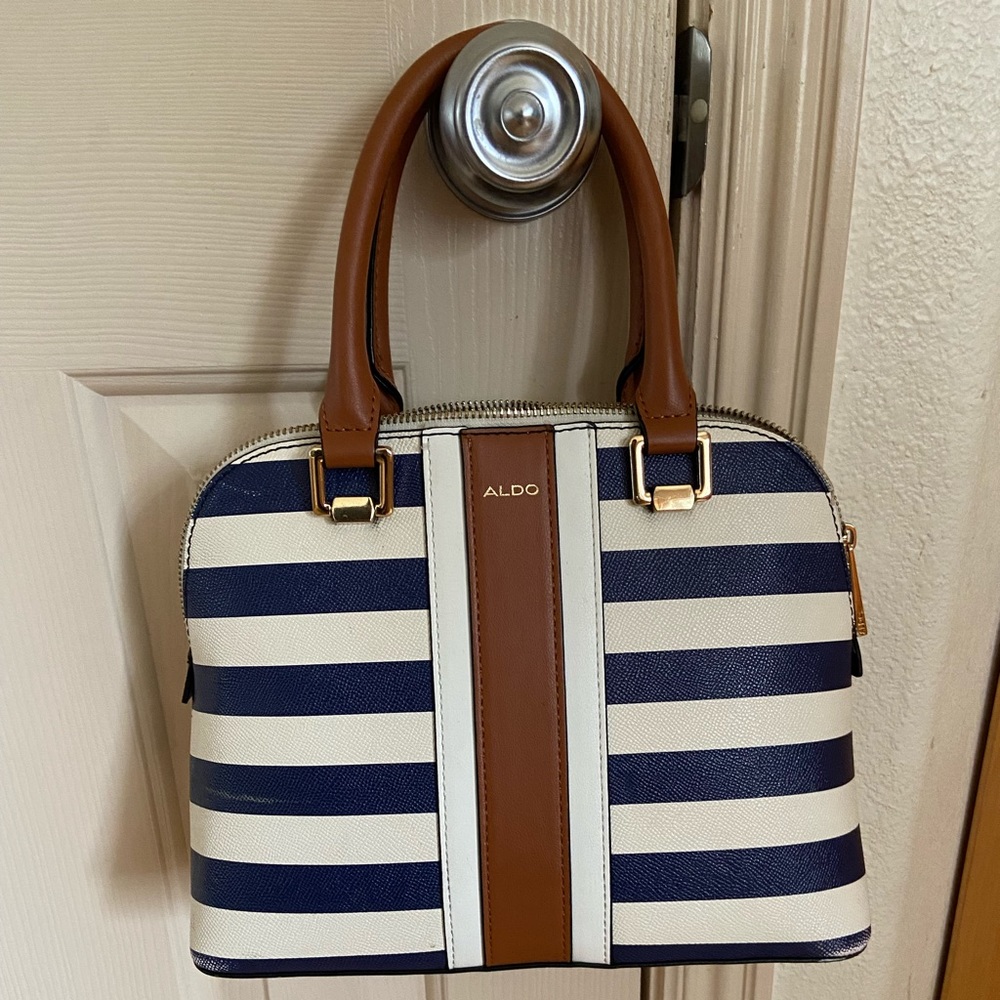 Aldo handbag navy striped